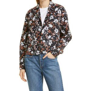 Rag & Bone Jessie‎ Floral Print Linen Jacket Shirt Small New With Tags $495